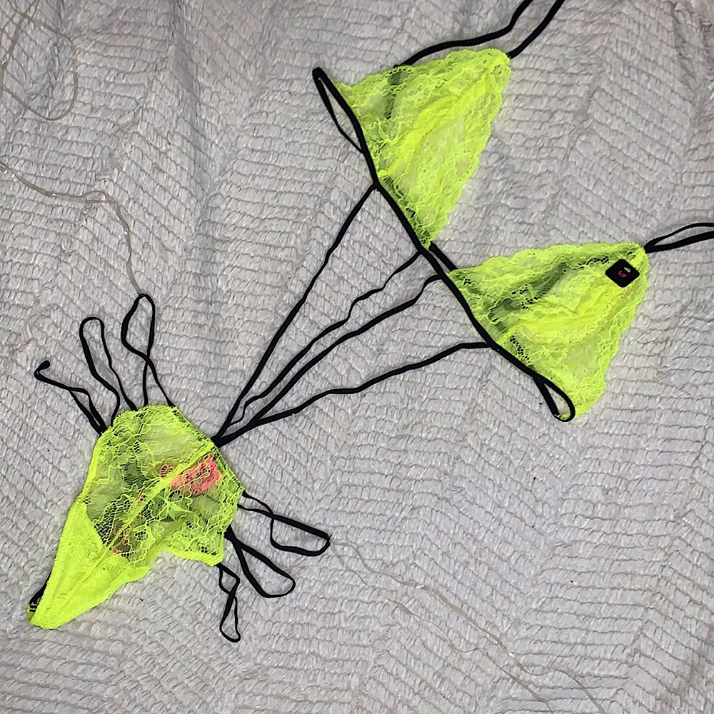 Strappy neon bodysuit / teddy.